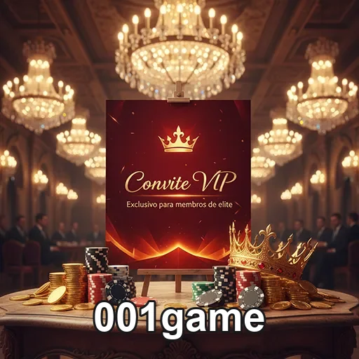 Imagem promocional do site 001game destacando o VIP06 com ofertas exclusivas de jogos.